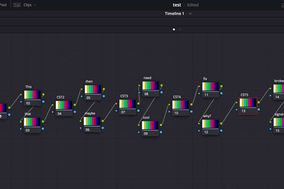 DaVinci Resolve color space transform node tree for professional color management