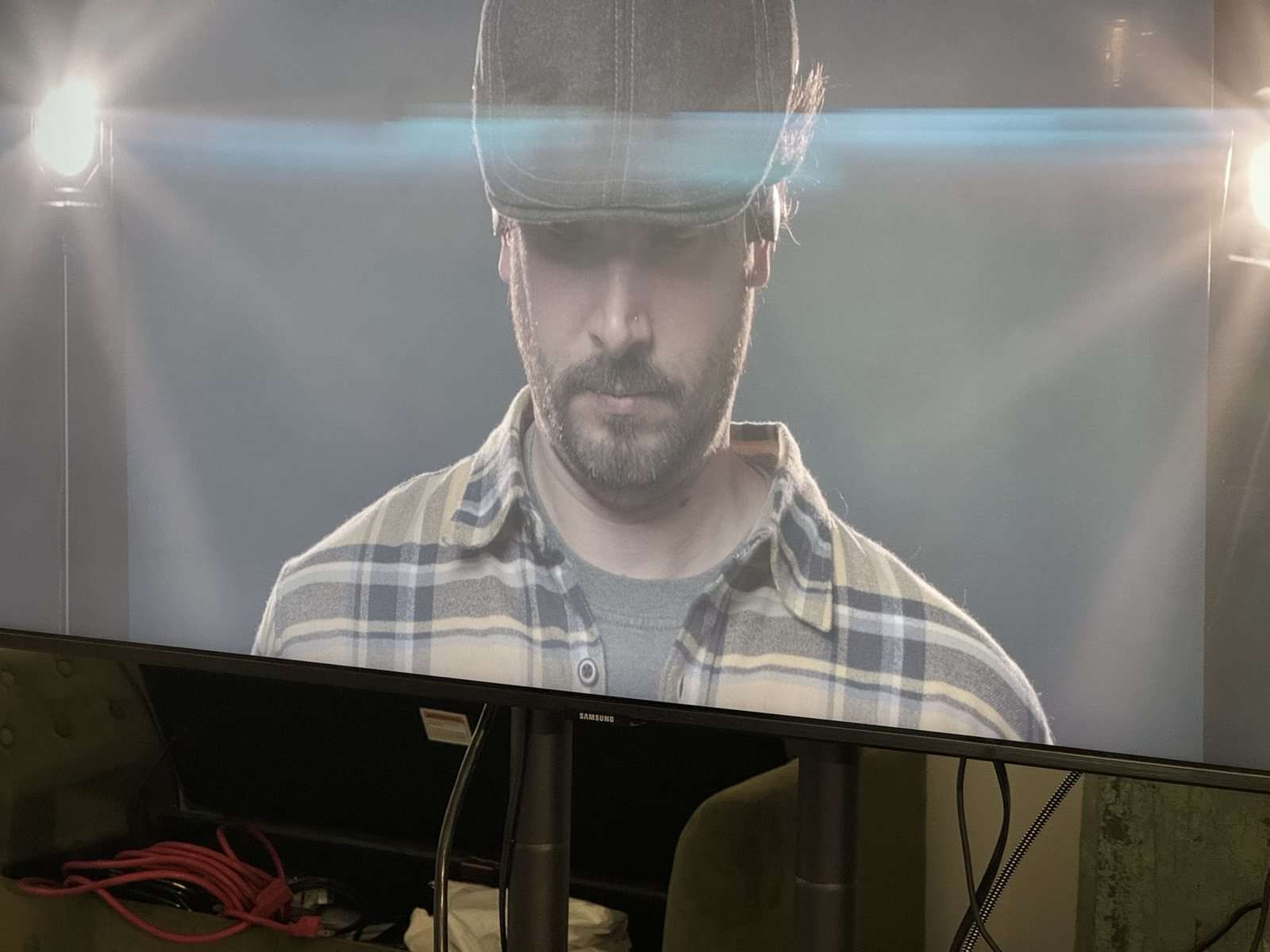 Monitor review during a color grading session
